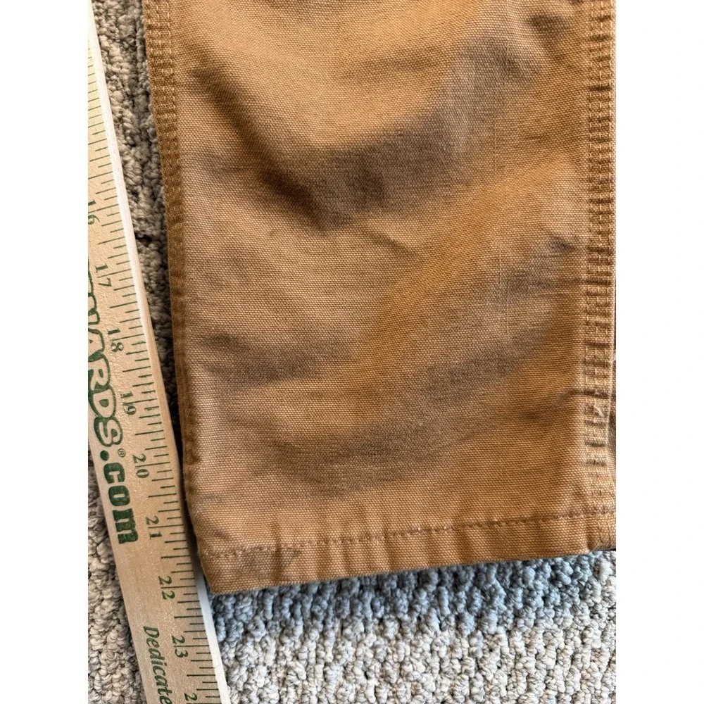 Dickies Youth 6 Brown Duck Canvas Bib Overalls Carpenter Workwear Utility